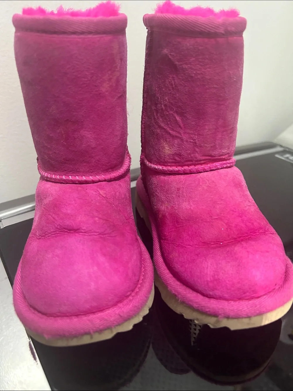 Toddler size 9 uggs bright pink winter snow boots